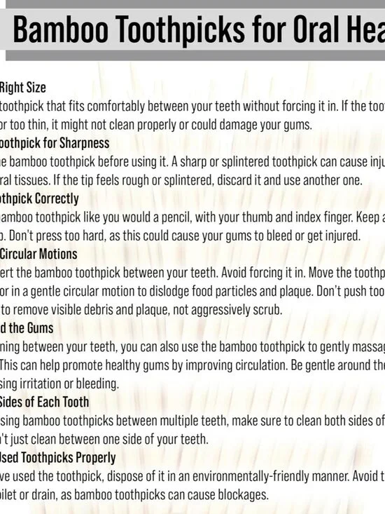 1000 Pcs Bamboo Toothpicks - Double Pointed Wooden Picks - For Personal Hygiene, - Picture 4 of 10